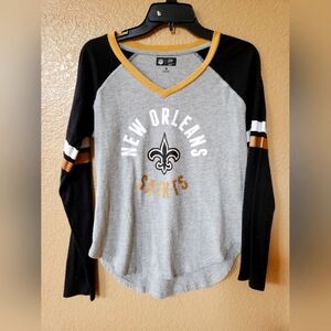 New Orleans Saints Long Sleeve Top Size S/M